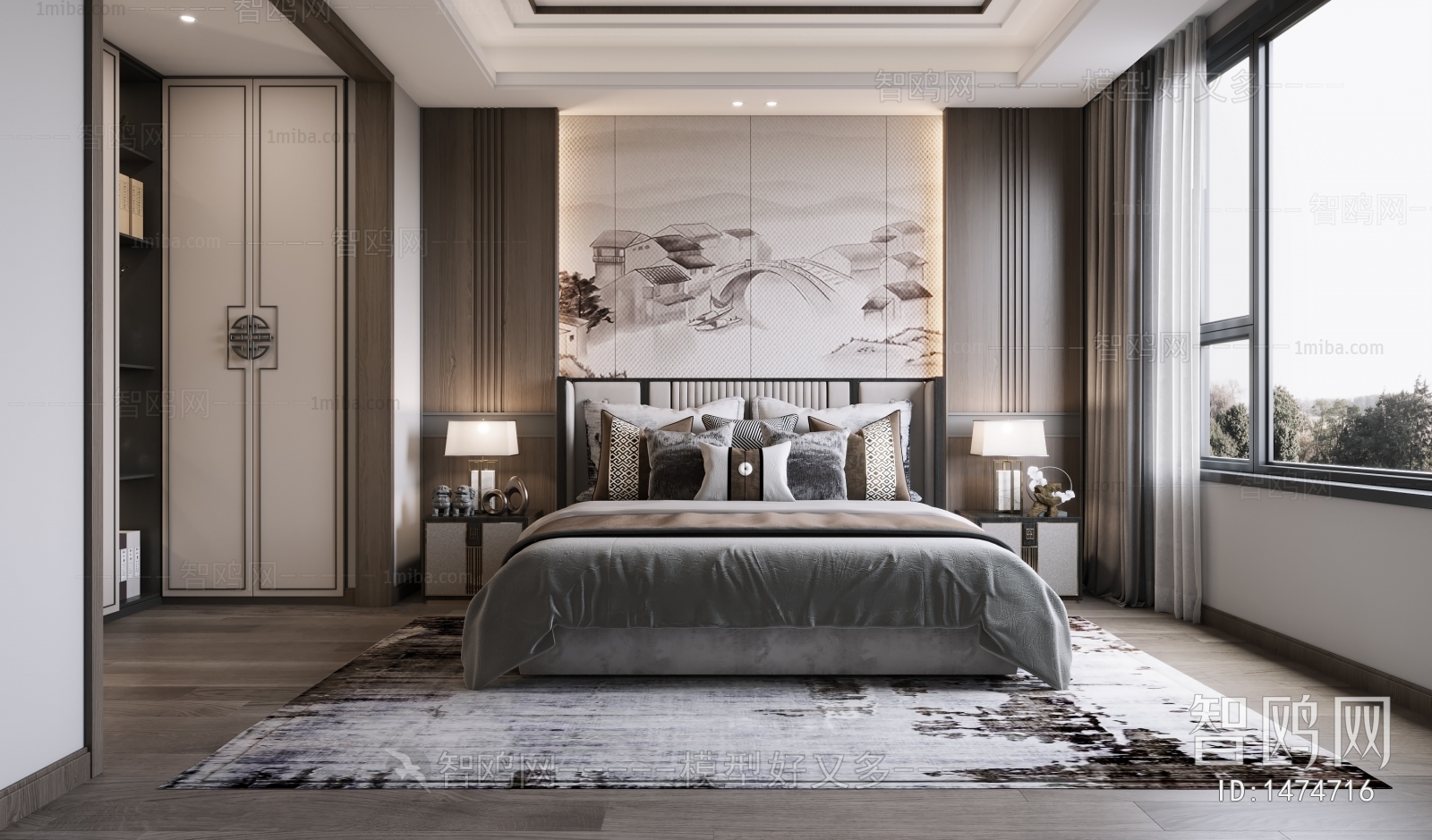 New Chinese Style Bedroom