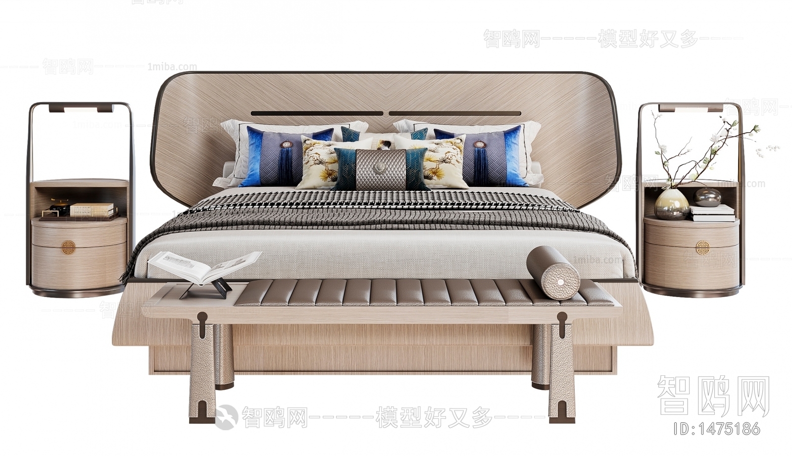 New Chinese Style Double Bed