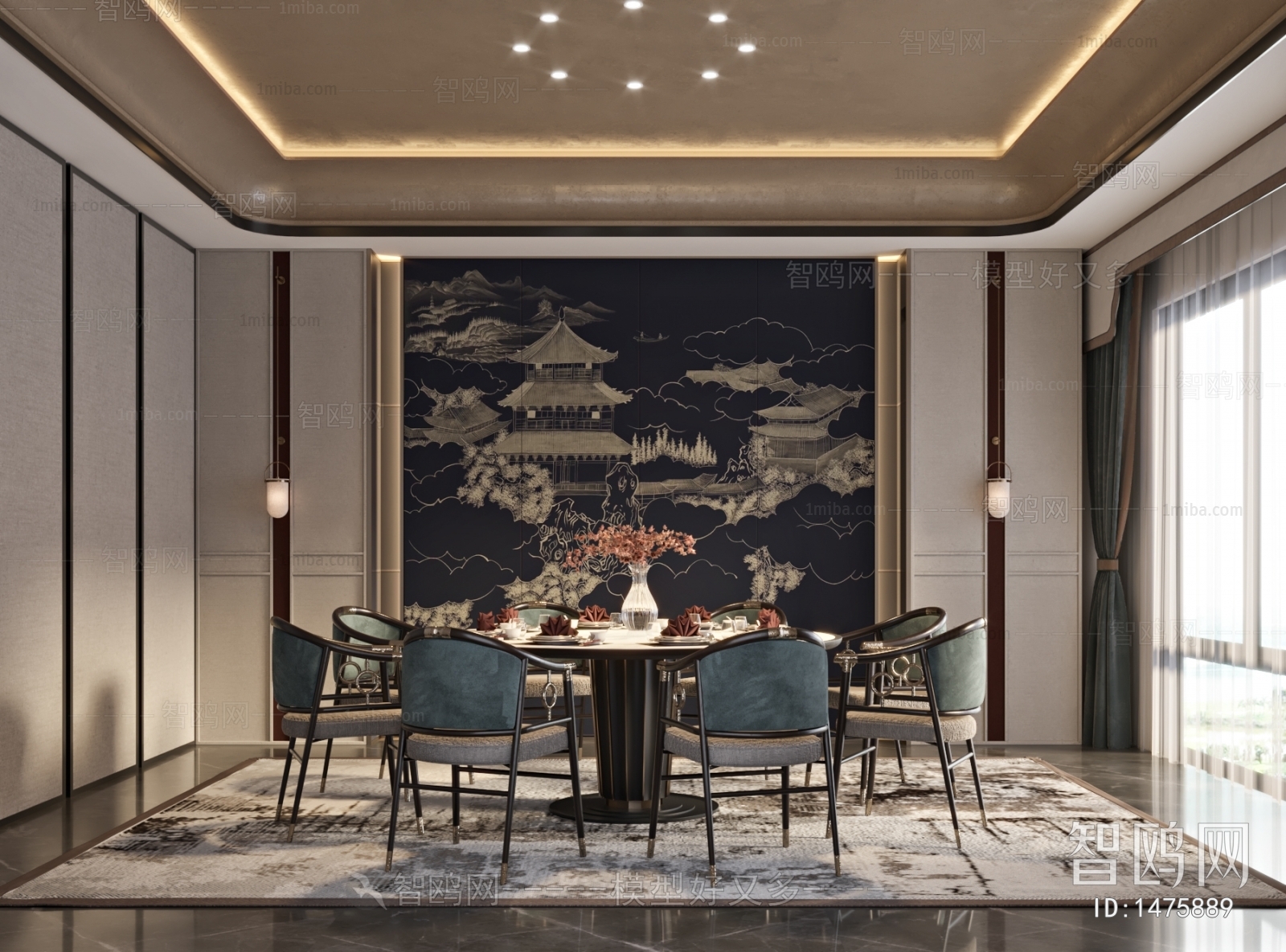 New Chinese Style Dining Room