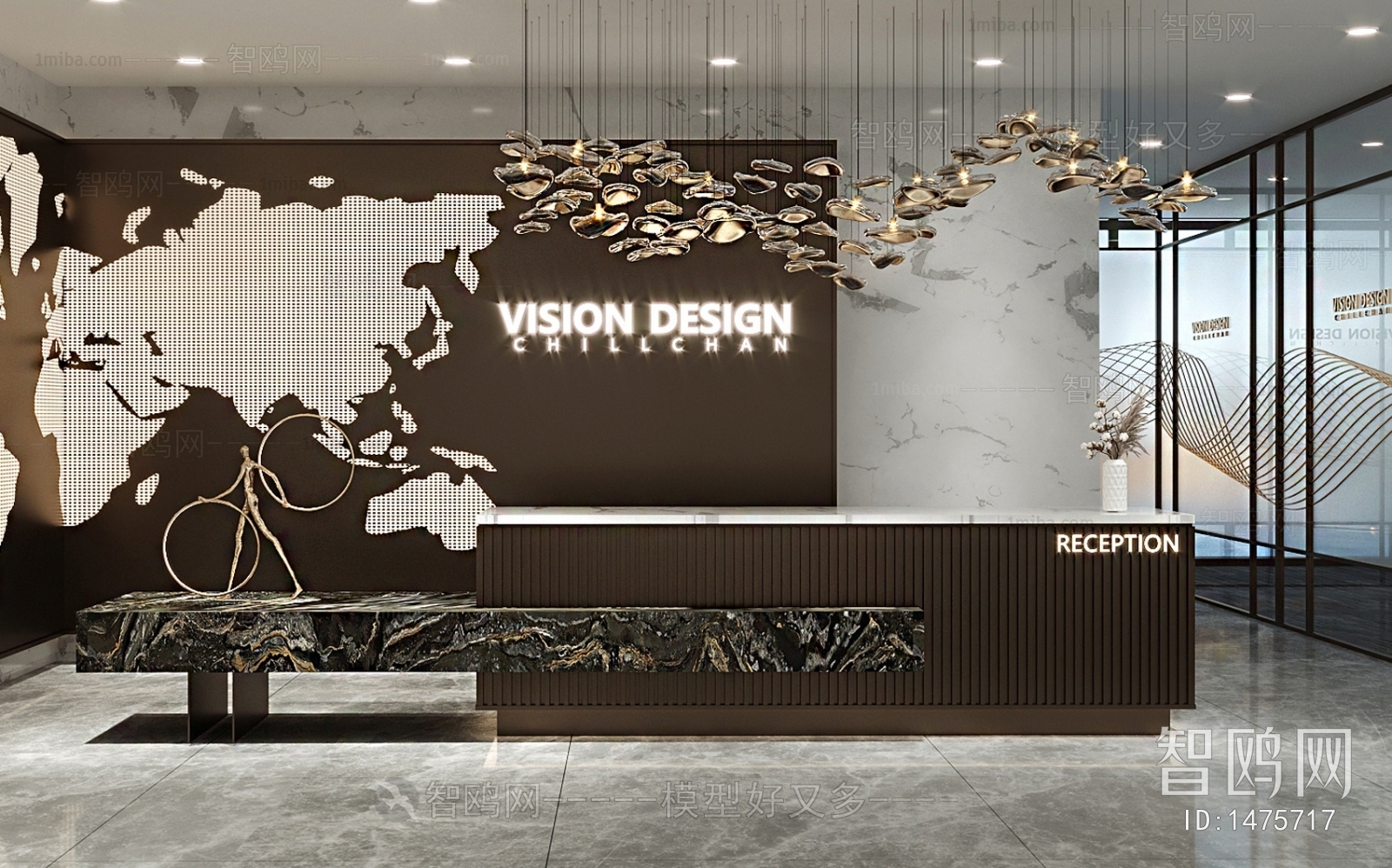 Modern Office Reception Desk