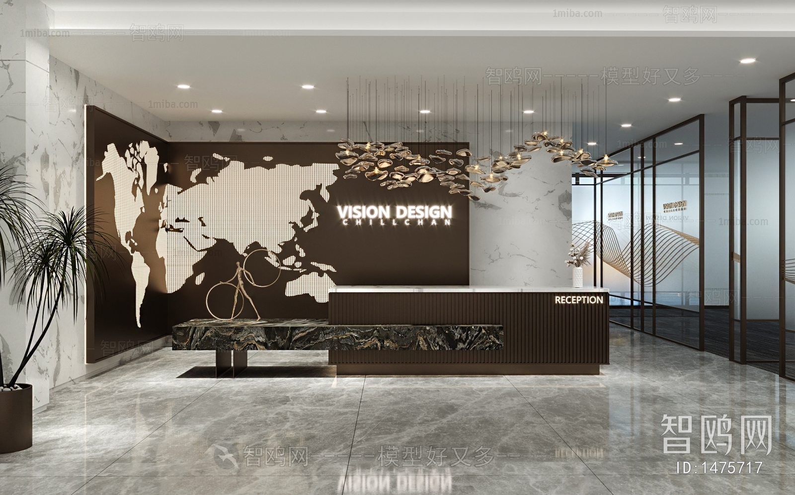 Modern Office Reception Desk