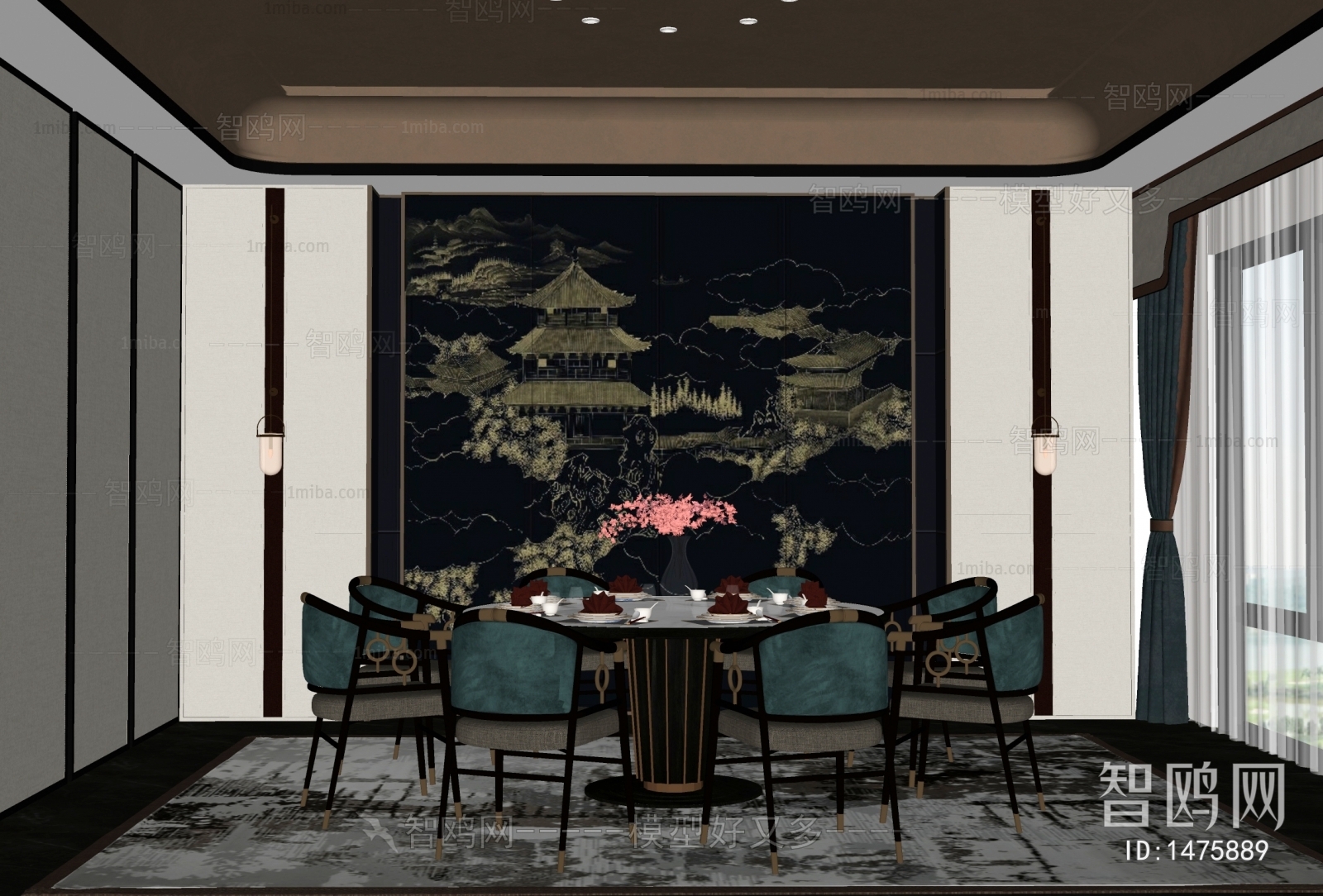 New Chinese Style Dining Room