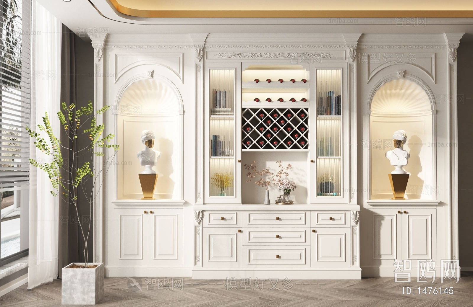 French Style Wine Cabinet