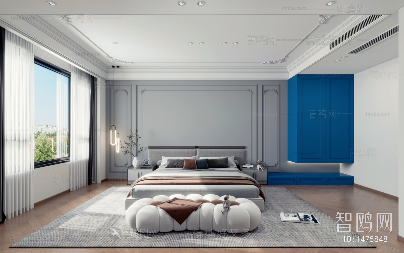 Simple European Style Bedroom