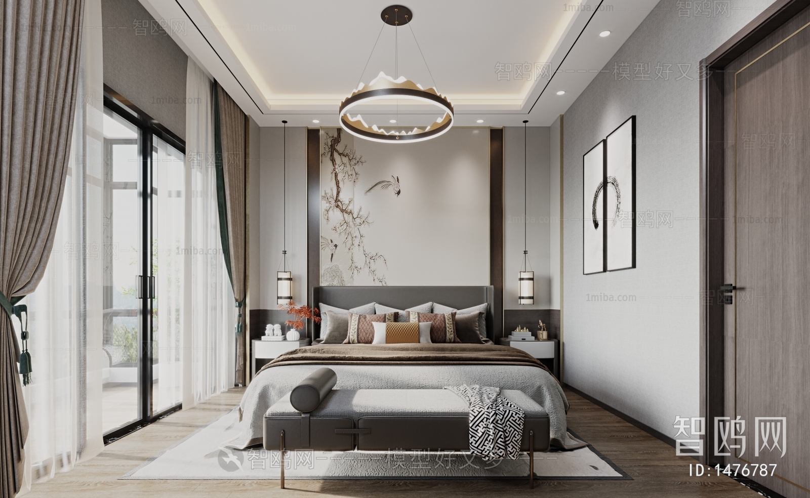 New Chinese Style Bedroom