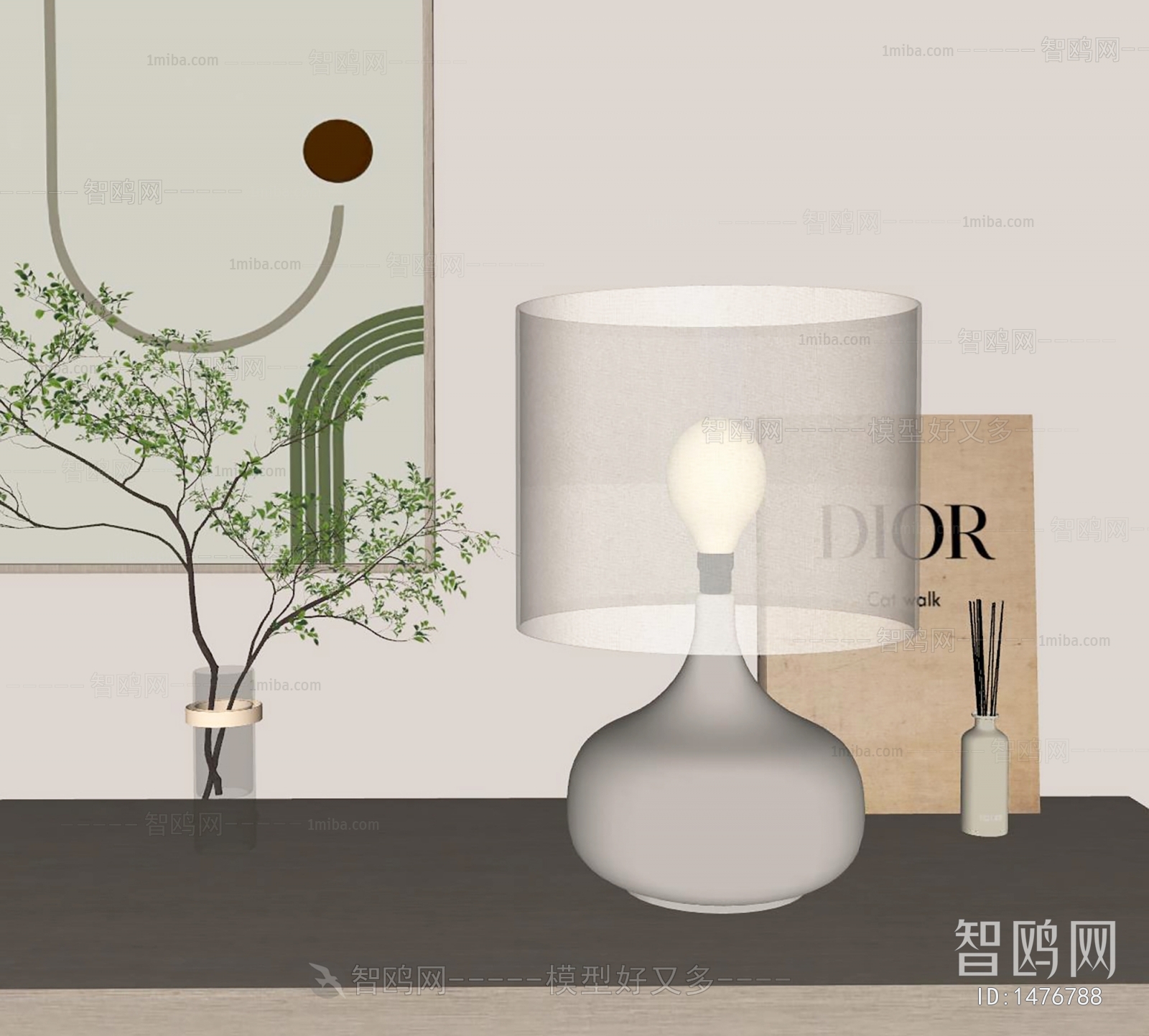 Modern Wabi-sabi Style Table Lamp