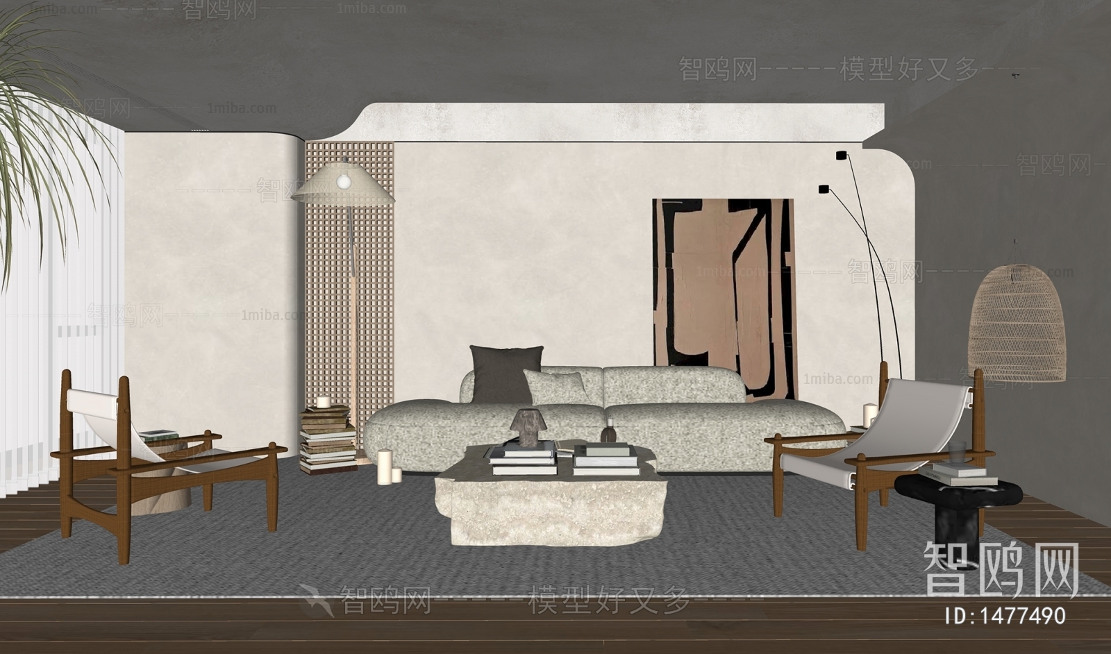 Wabi-sabi Style A Living Room