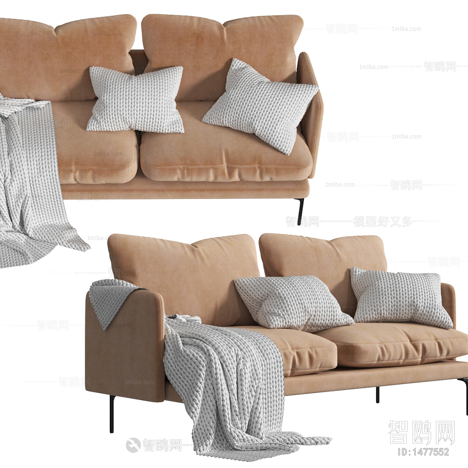 Modern Nordic Style A Sofa For Two