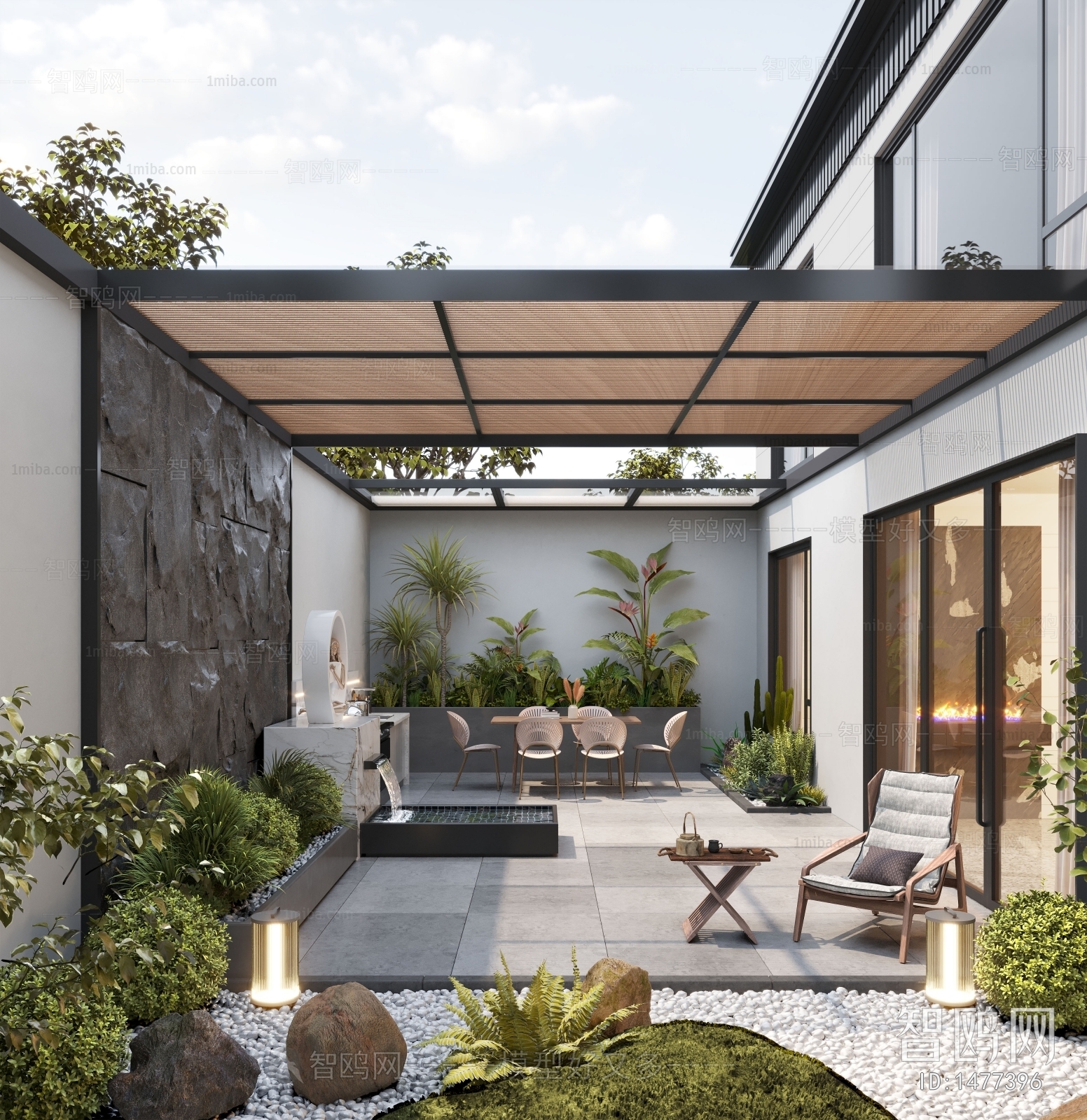 Modern Courtyard/landscape