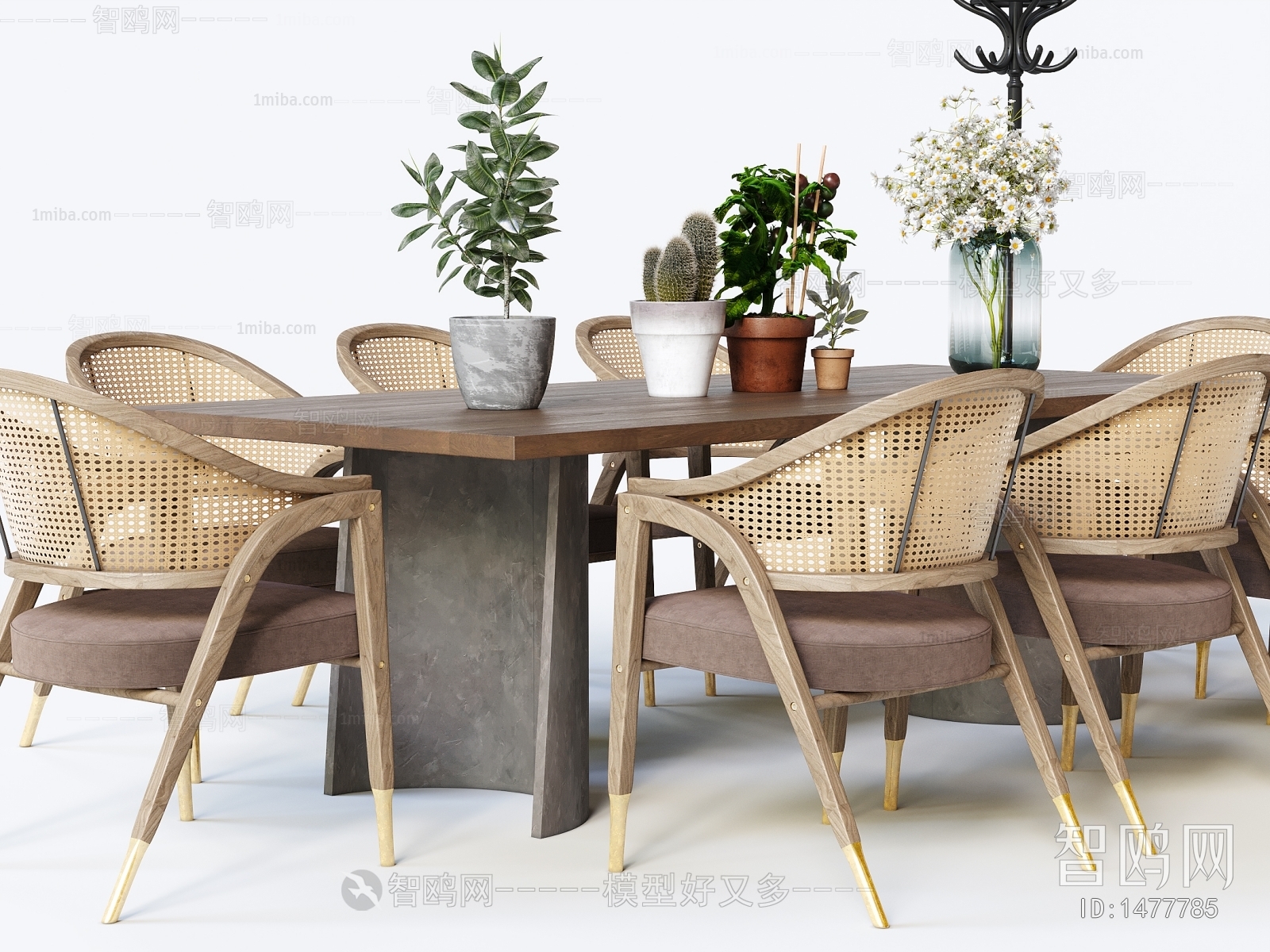 Wabi-sabi Style Dining Table And Chairs