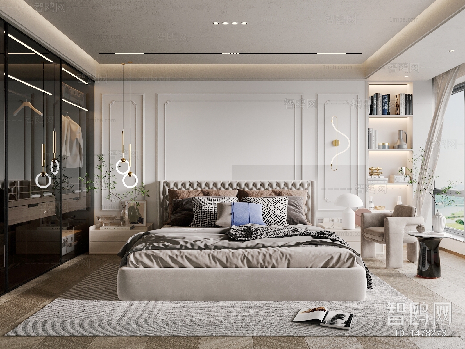 Modern French Style Bedroom