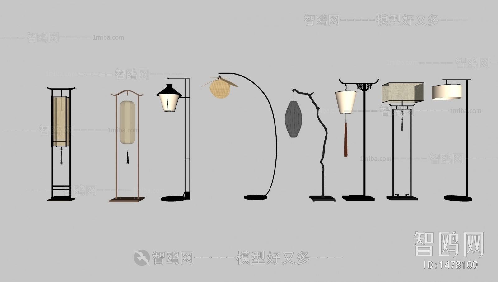 New Chinese Style Floor Lamp