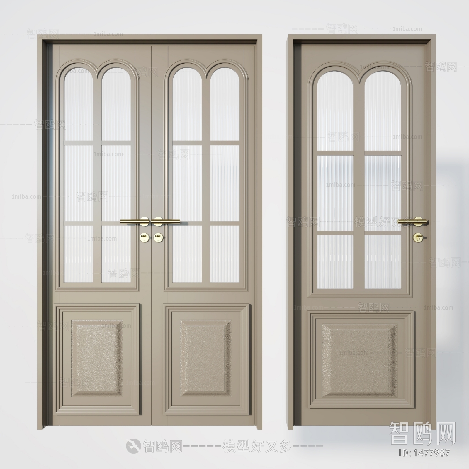 Simple European Style Single Door