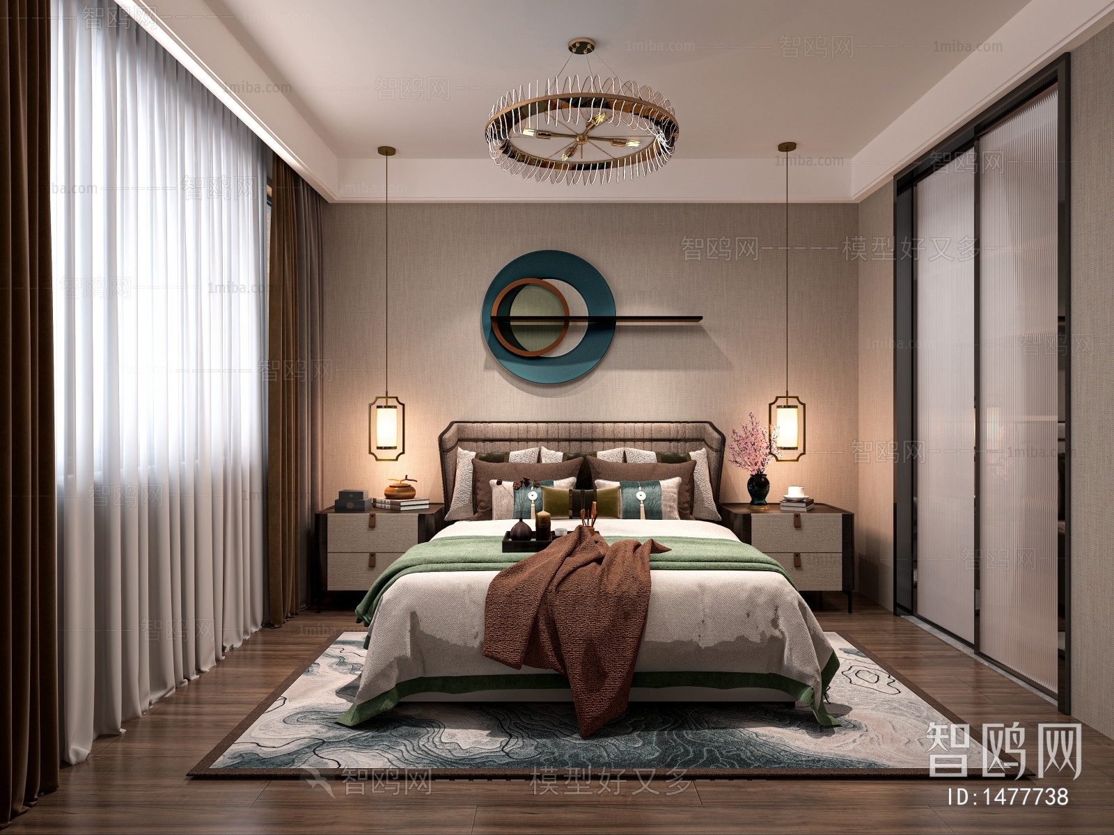 New Chinese Style Bedroom