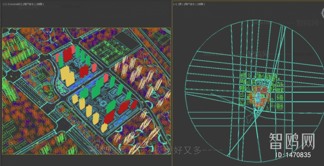 Simple European Style Architectural Bird's-eye View Planning