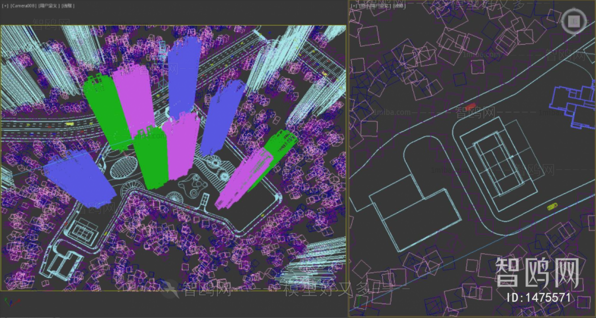 Modern Architectural Bird's-eye View Planning