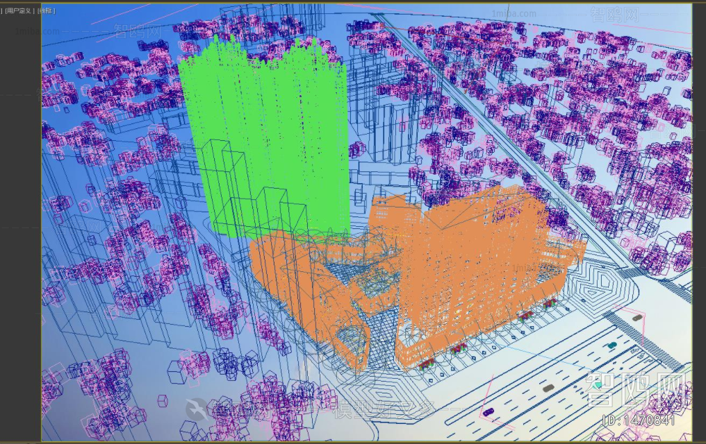 Simple European Style Architectural Bird's-eye View Planning