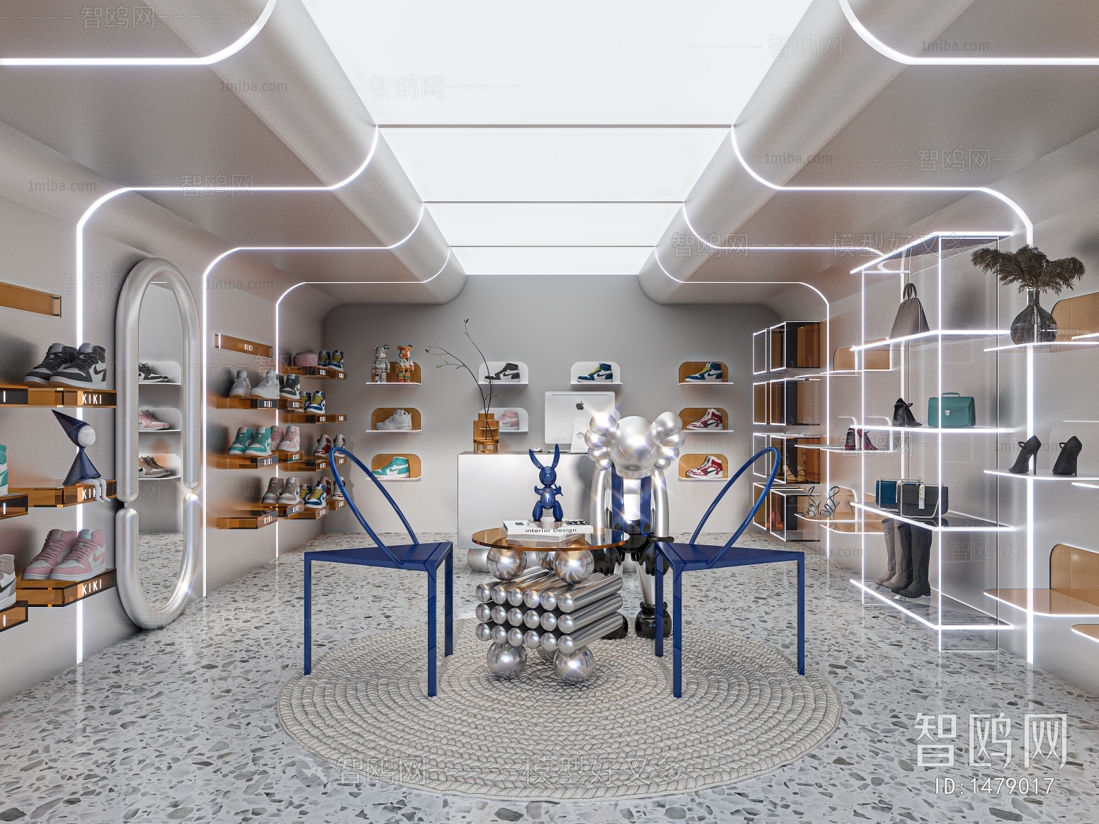 Modern Industrial Style Shoe Store