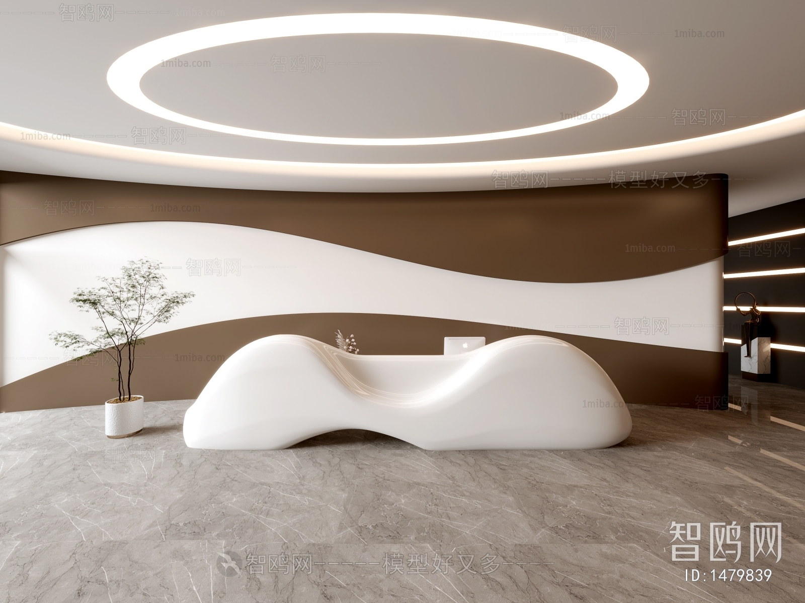 Modern Office Reception Desk