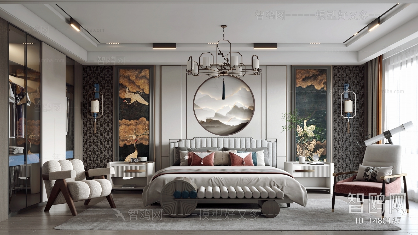 New Chinese Style Bedroom