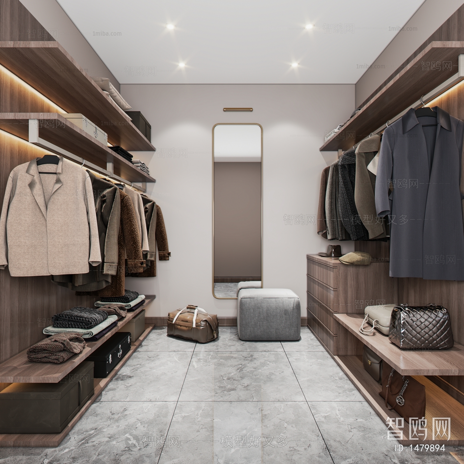 Modern Clothes Storage Area