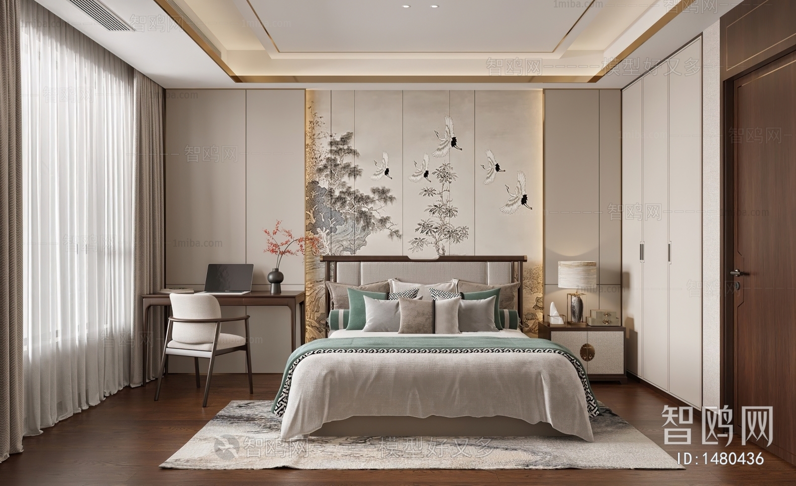 New Chinese Style Bedroom