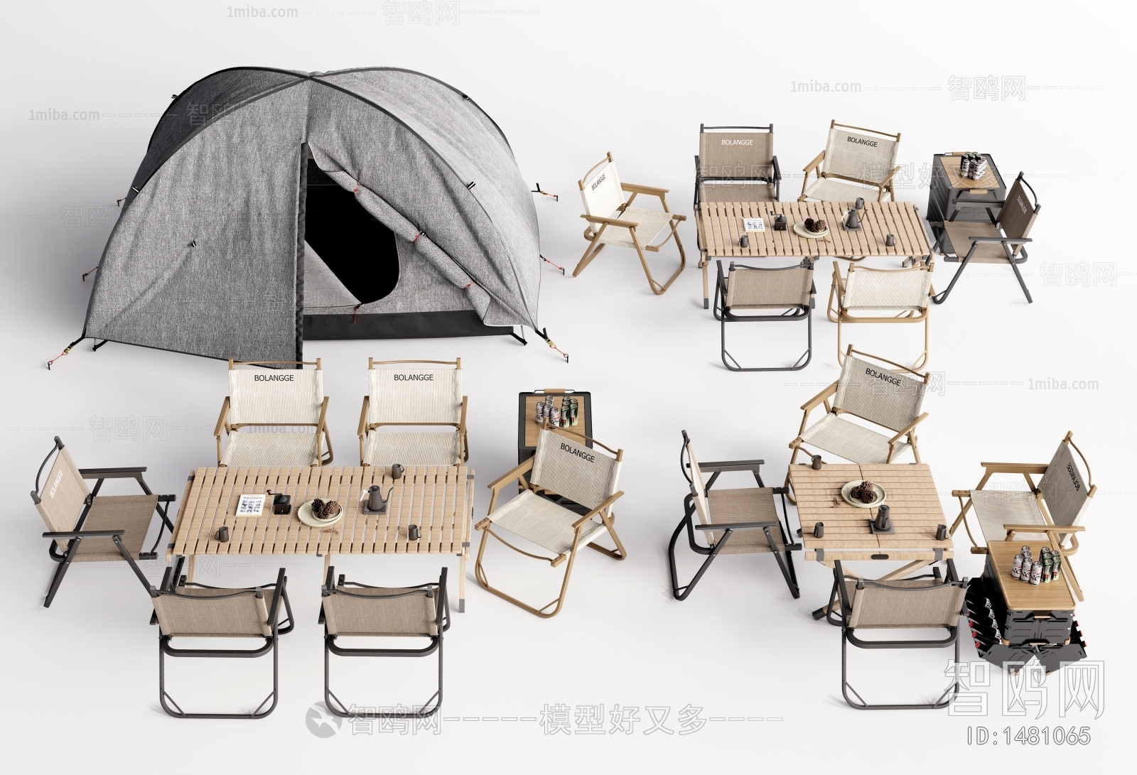 现代露营帐篷、户外露营桌椅