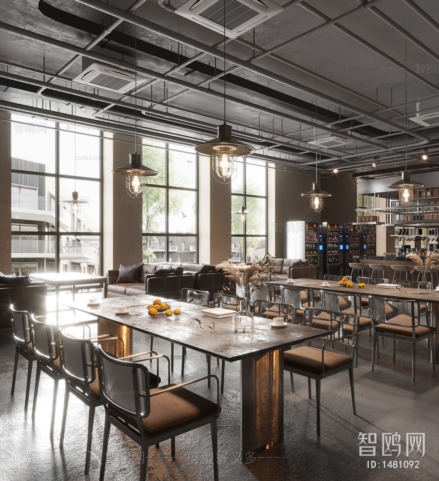 Modern Industrial Style Cafe