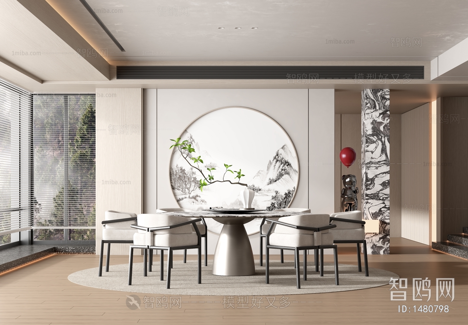 New Chinese Style Dining Room