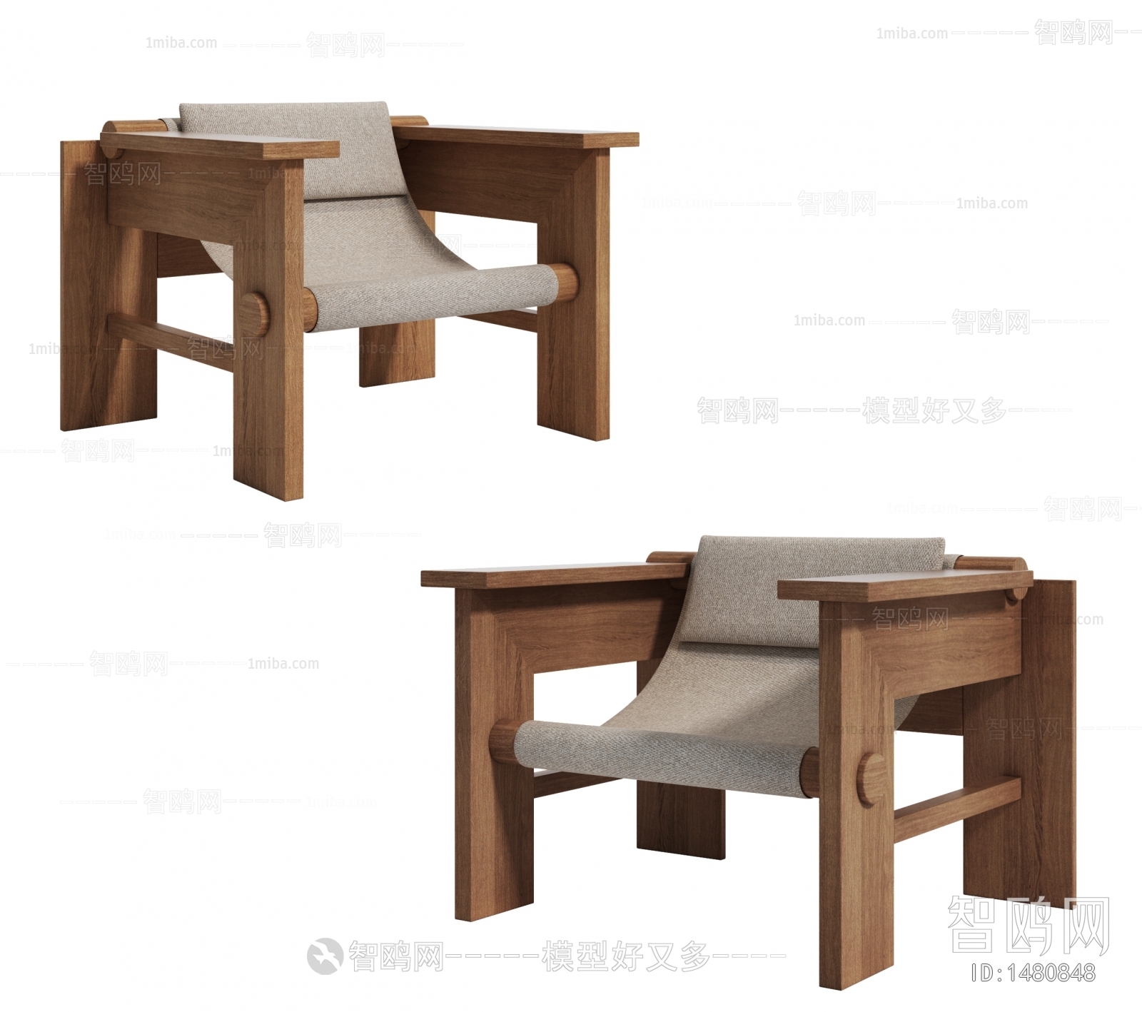 Wabi-sabi Style Lounge Chair