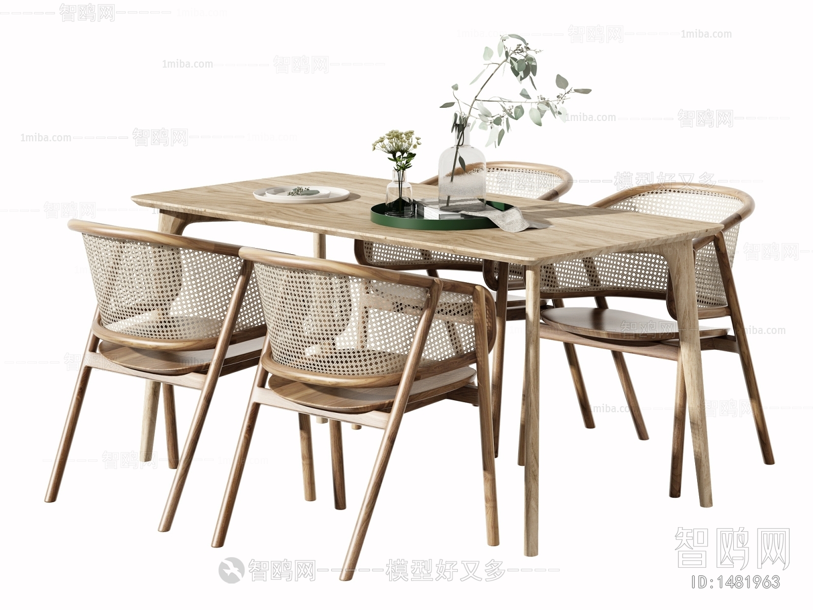 Wabi-sabi Style Dining Table And Chairs