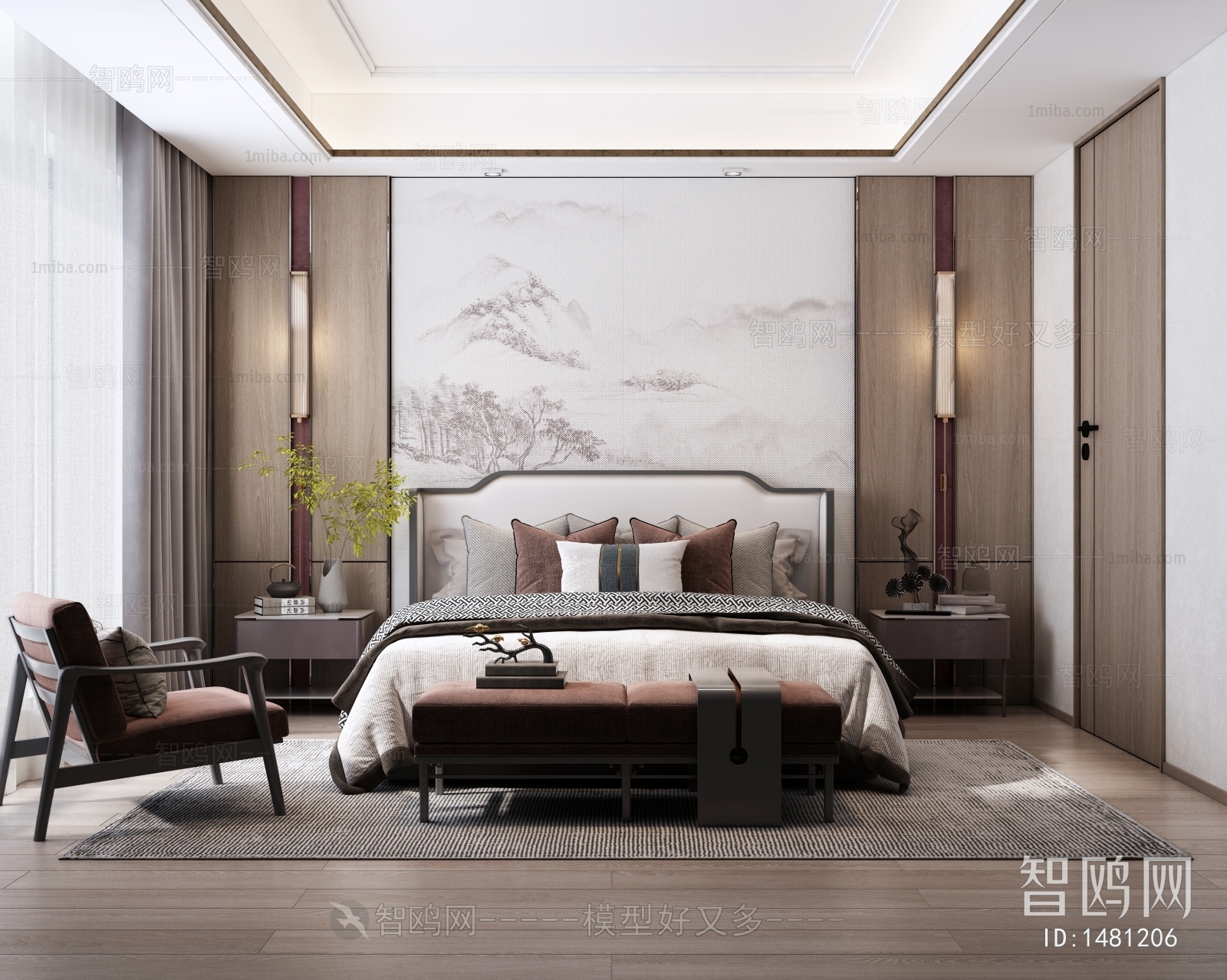 New Chinese Style Bedroom