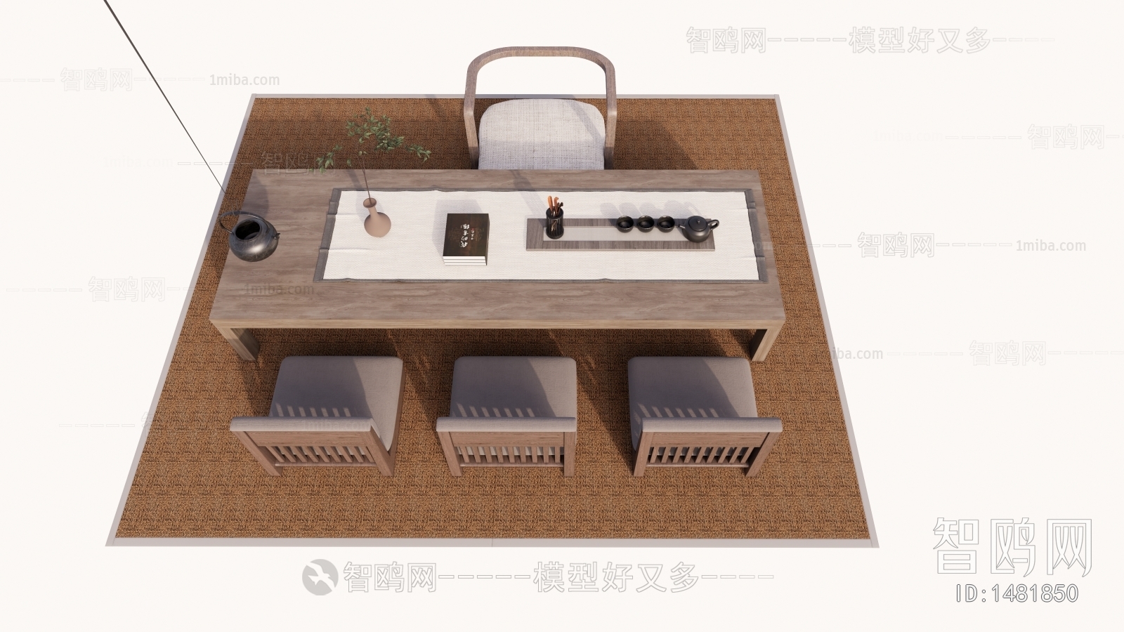 日式茶桌椅茶具组合