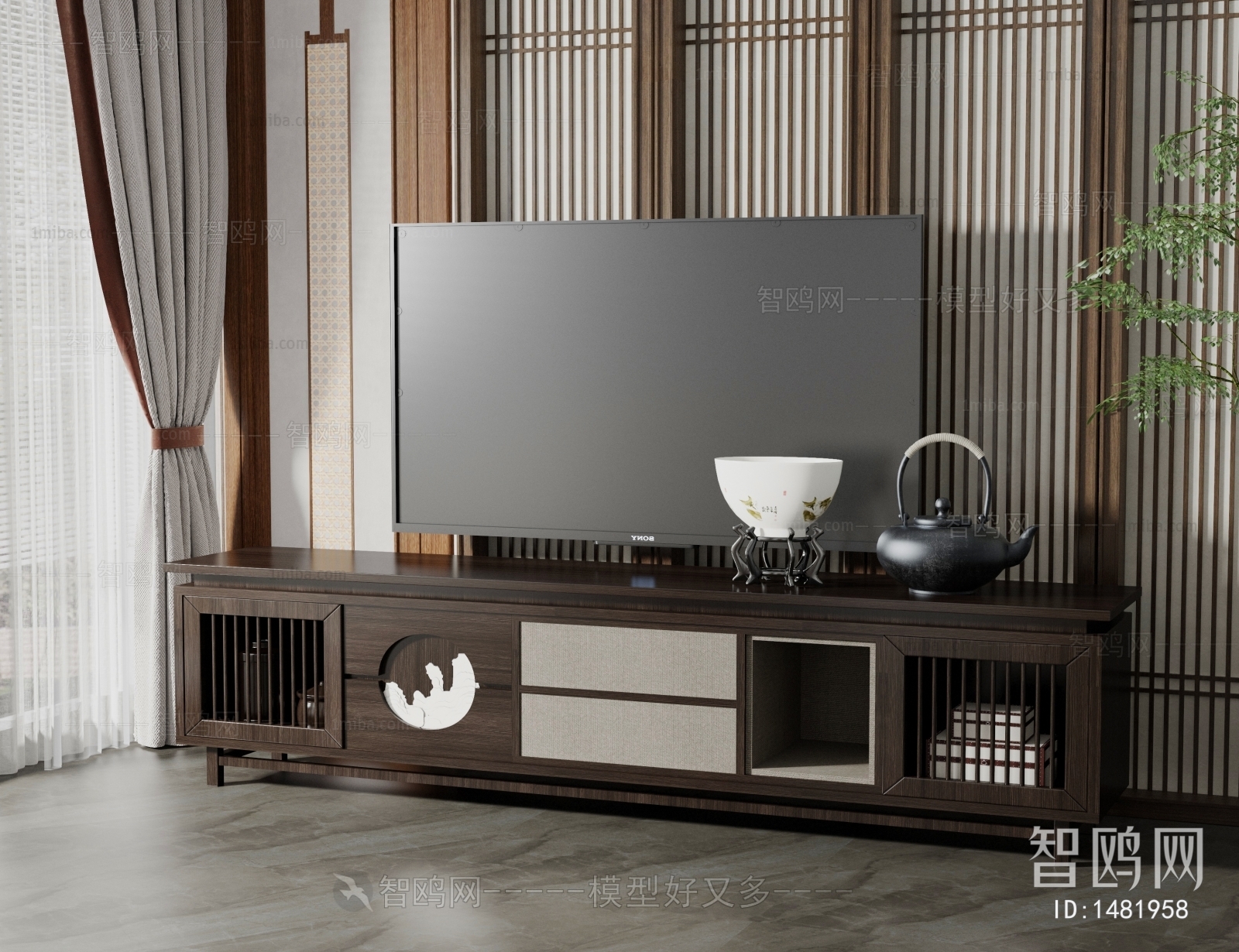 New Chinese Style TV Cabinet