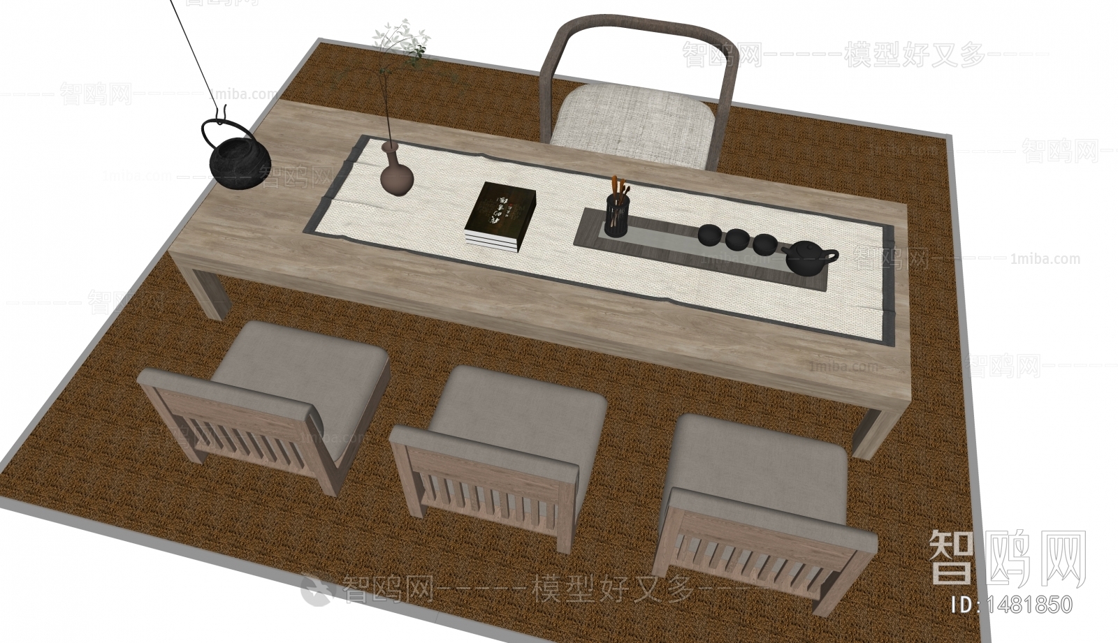 日式茶桌椅茶具组合