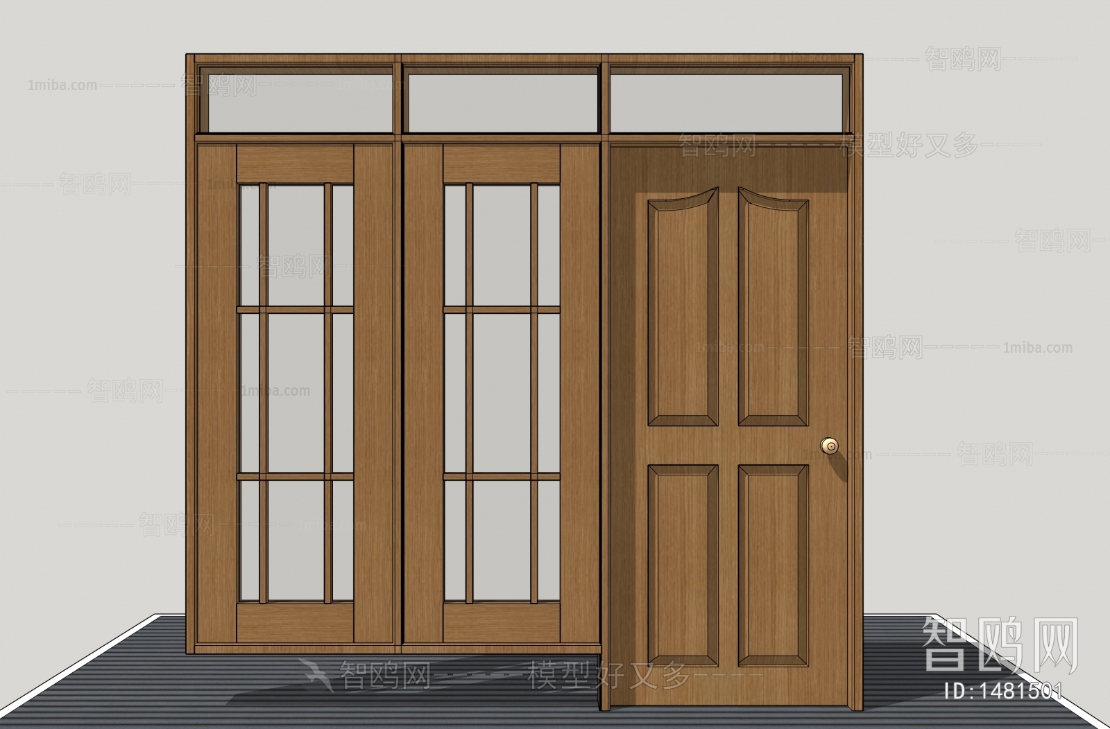 Modern Solid Wood Door