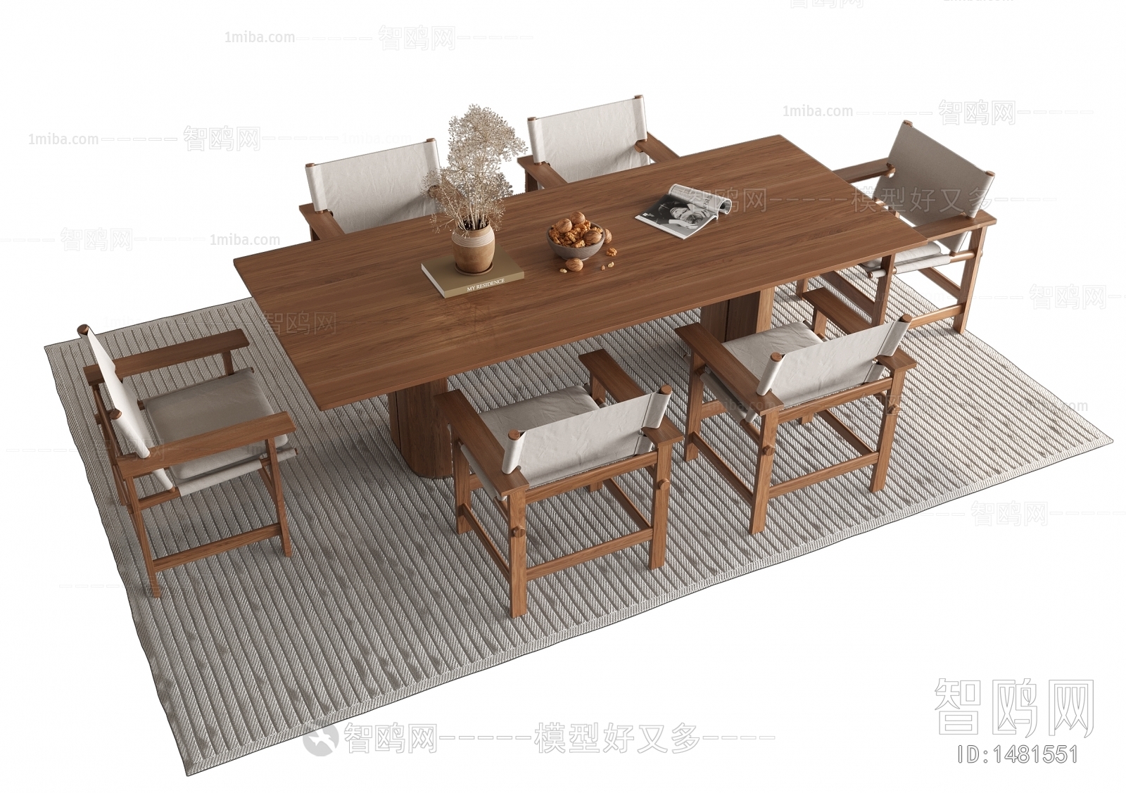 Modern Nordic Style Wabi-sabi Style Dining Table And Chairs