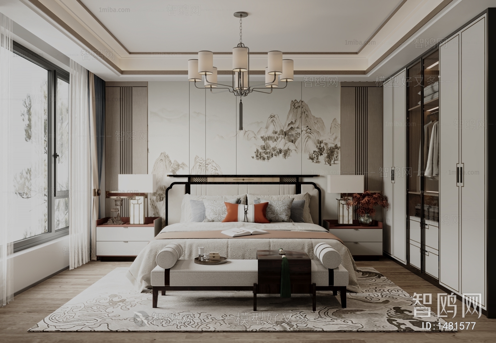 New Chinese Style Bedroom