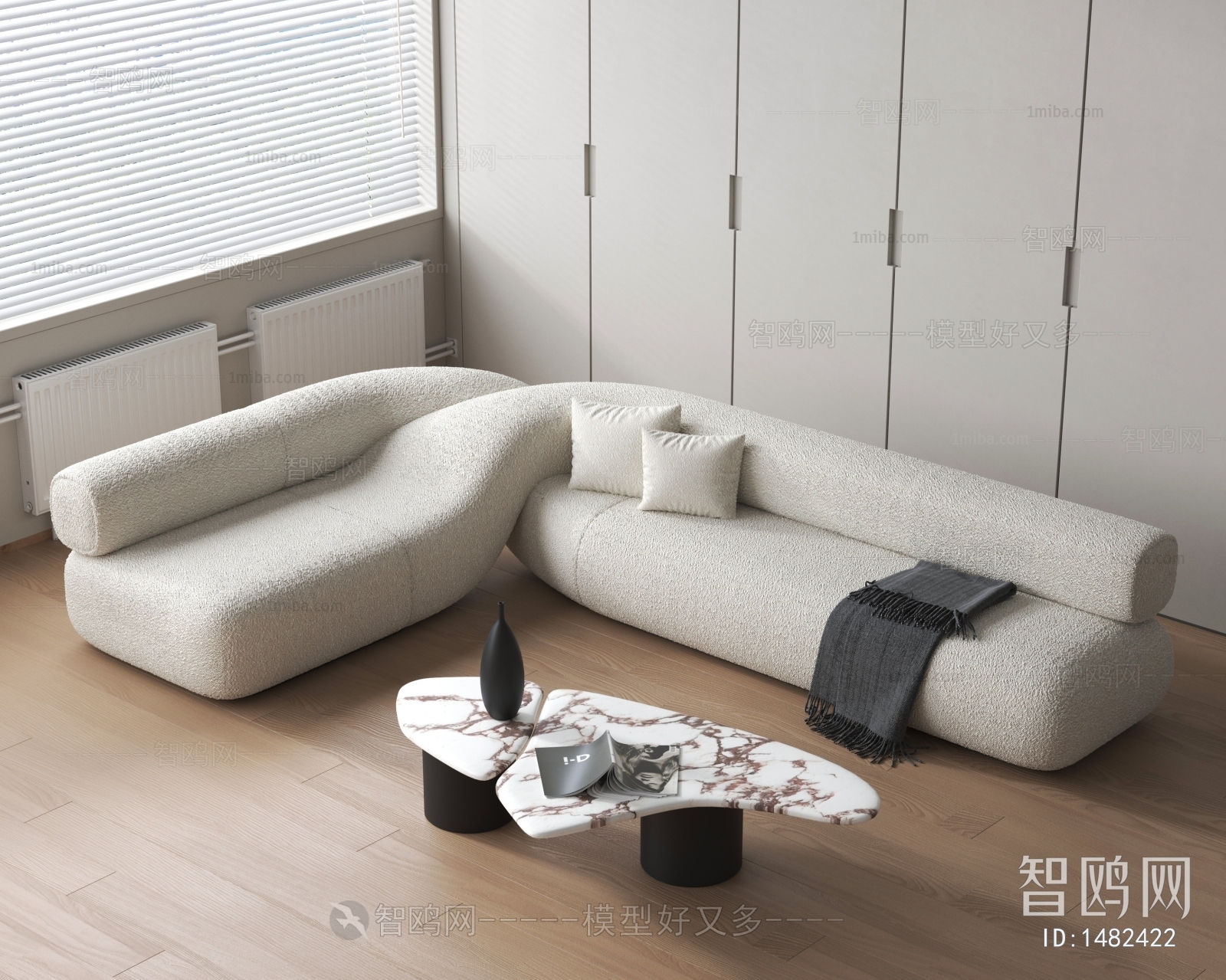 Wabi-sabi Style Corner Sofa