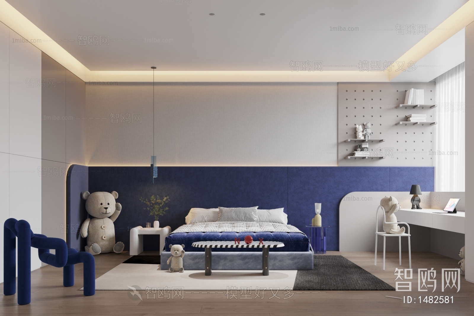 Modern Boy's Room And Son's Room