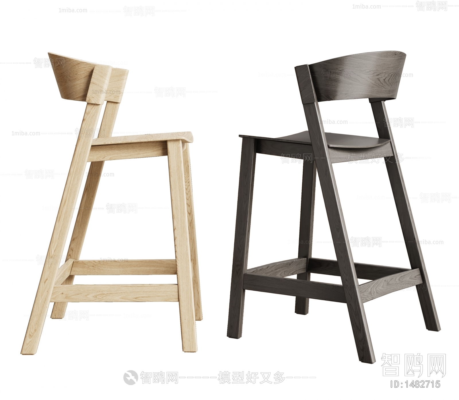 Modern Wabi-sabi Style Bar Chair