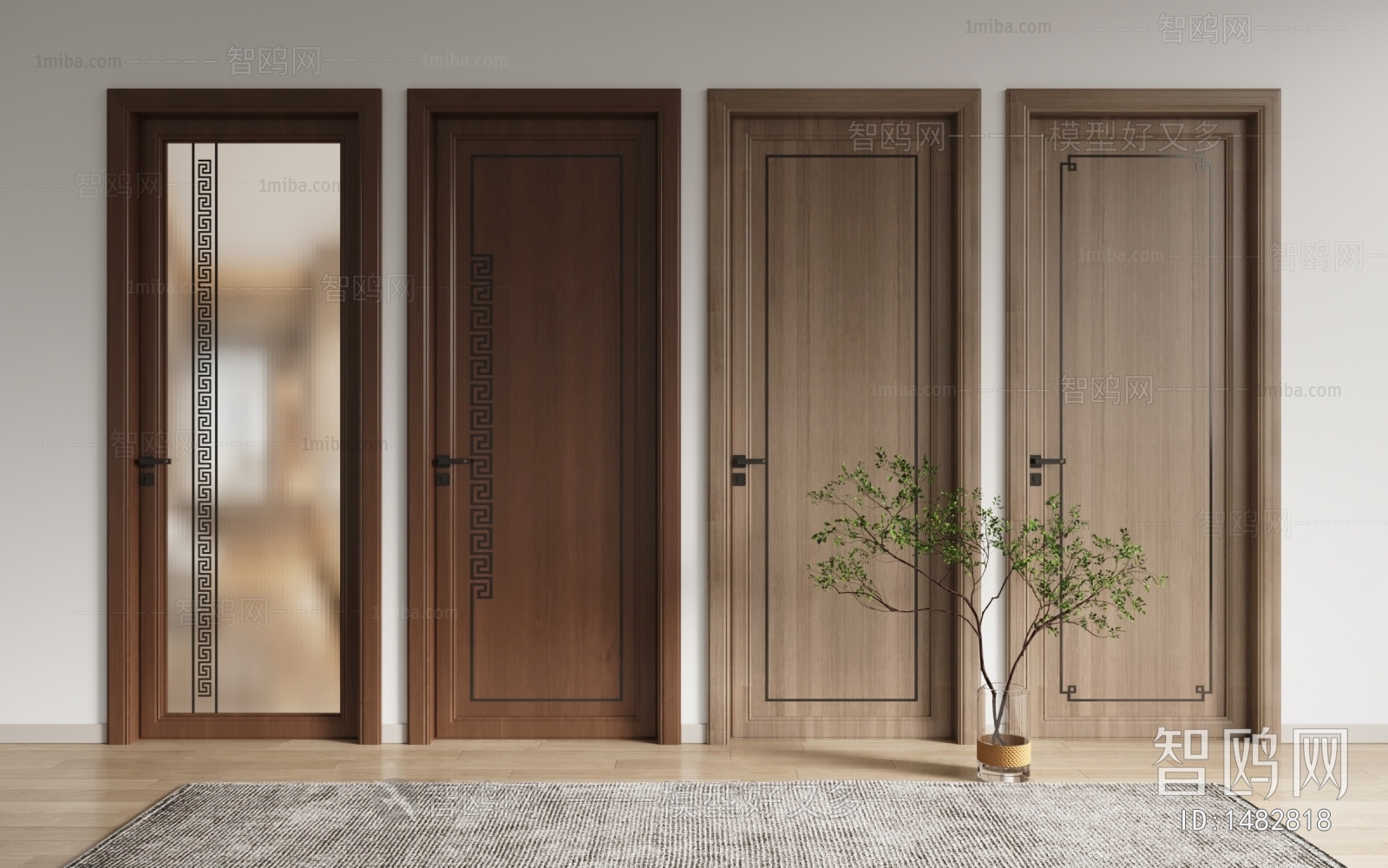 New Chinese Style Single Door