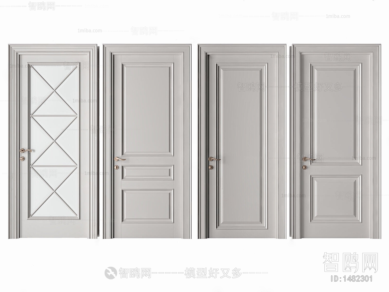 Simple European Style Single Door