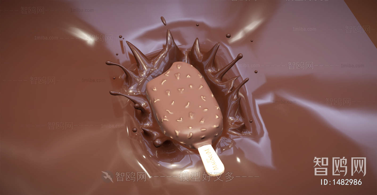 现代巧克力冰淇淋