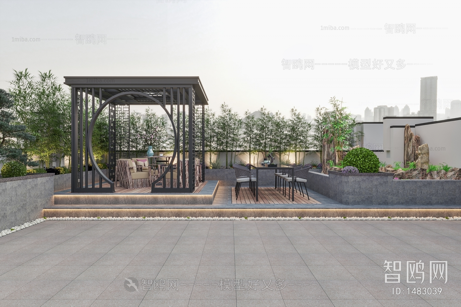 New Chinese Style Courtyard/landscape