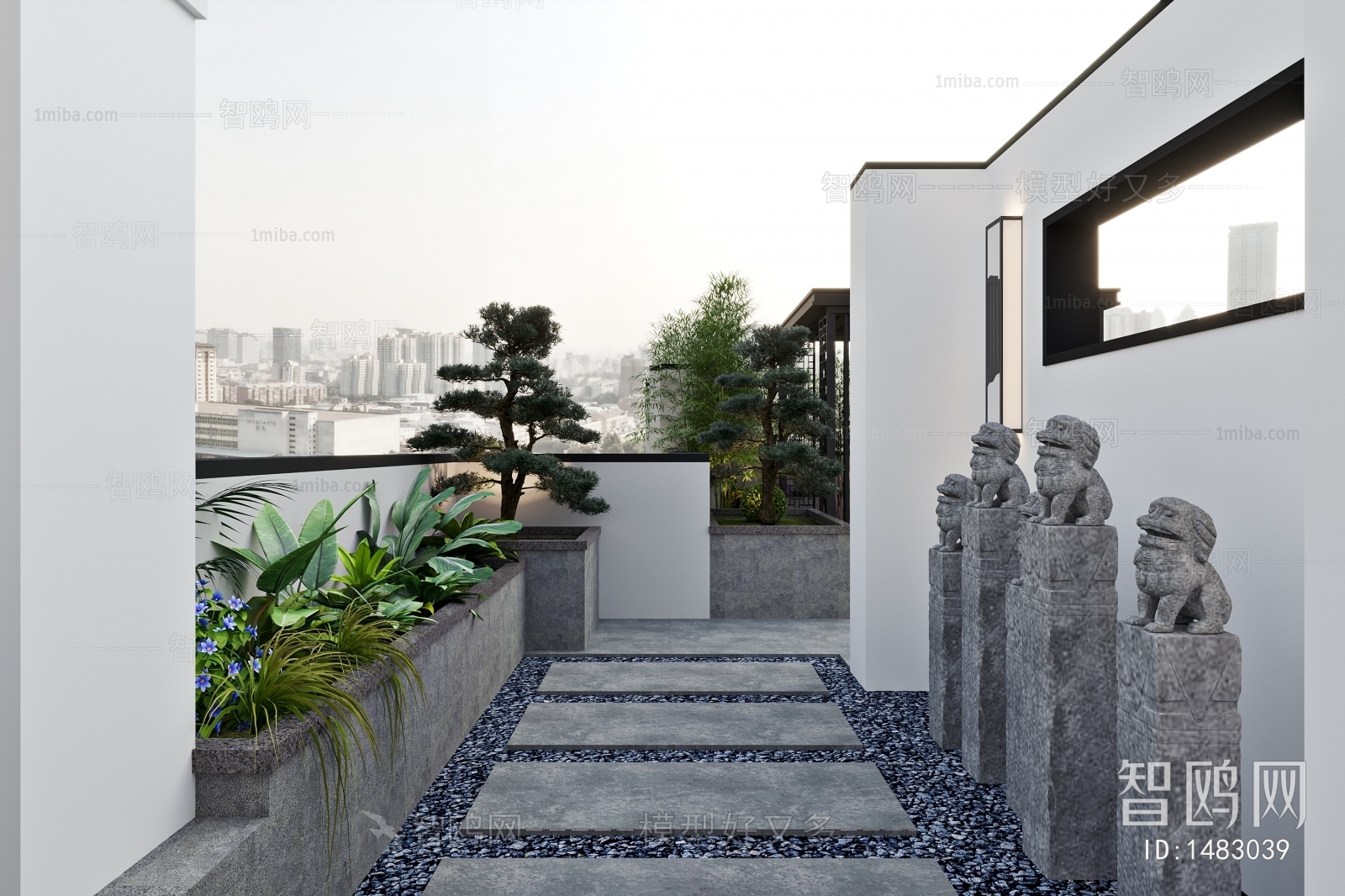 New Chinese Style Courtyard/landscape