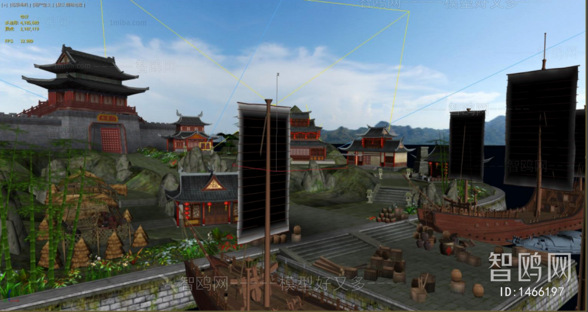 New Chinese Style Ancient Architectural Buildings