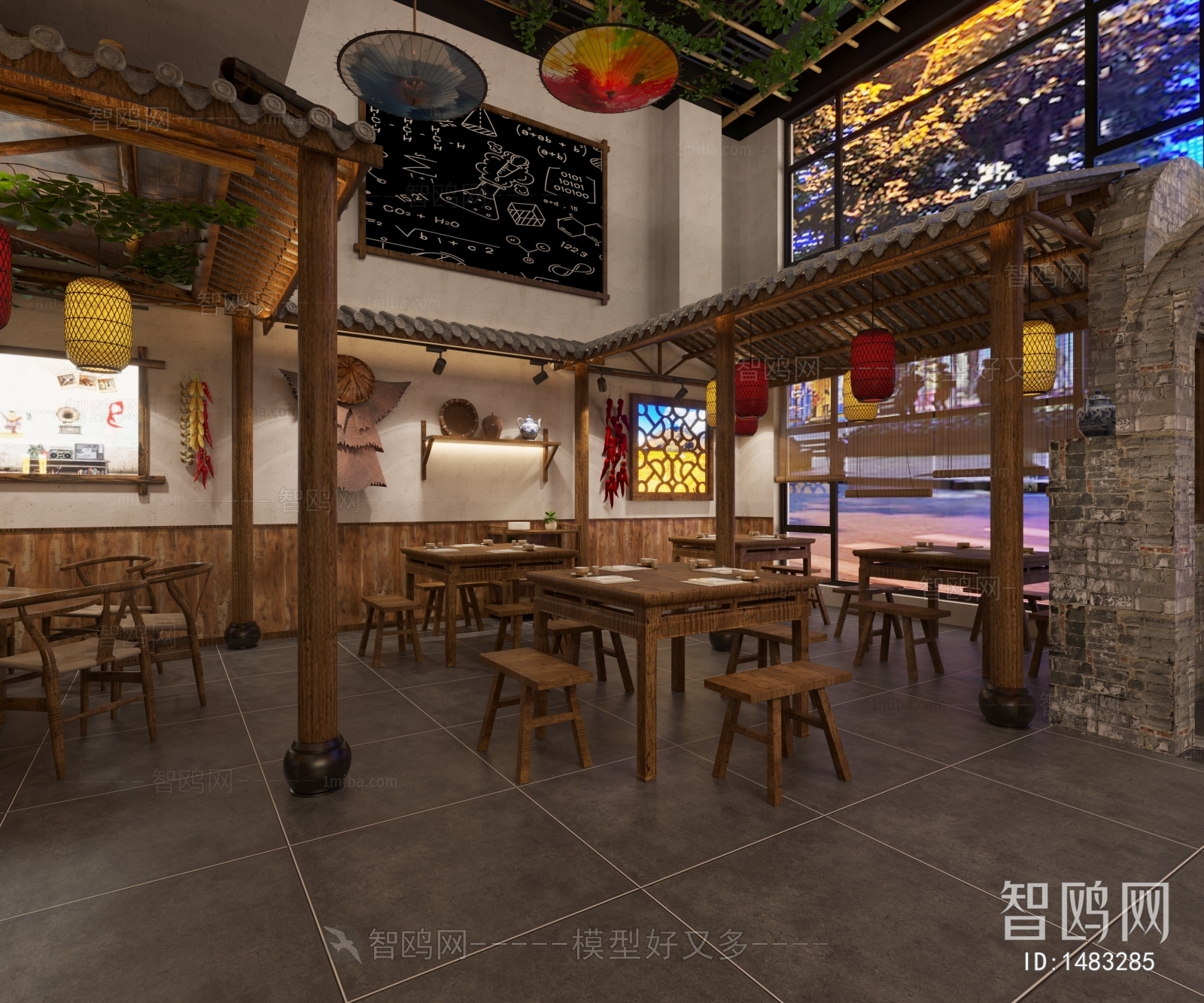 New Chinese Style Retro Style Restaurant