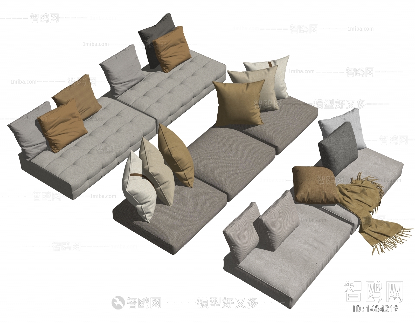 Modern Multi Person Sofa