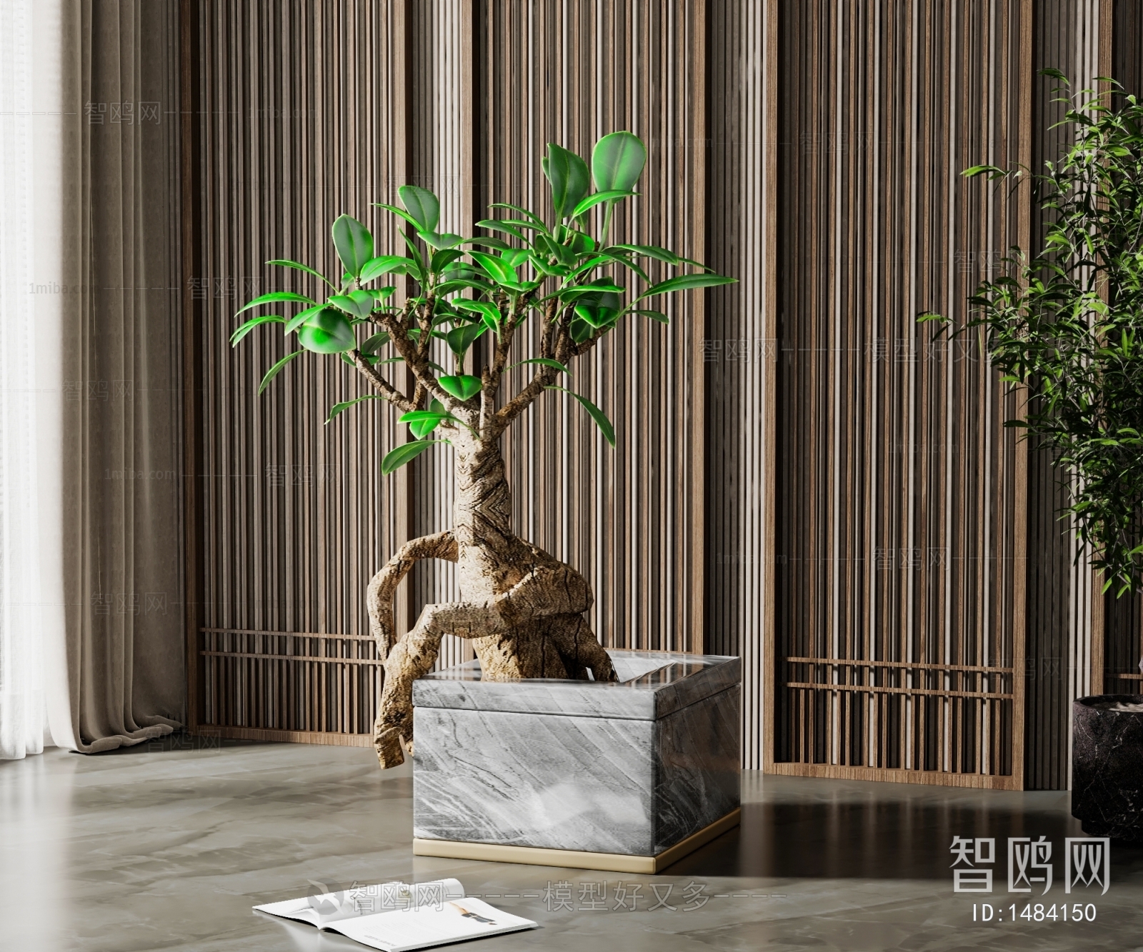 New Chinese Style Potted Green Plant